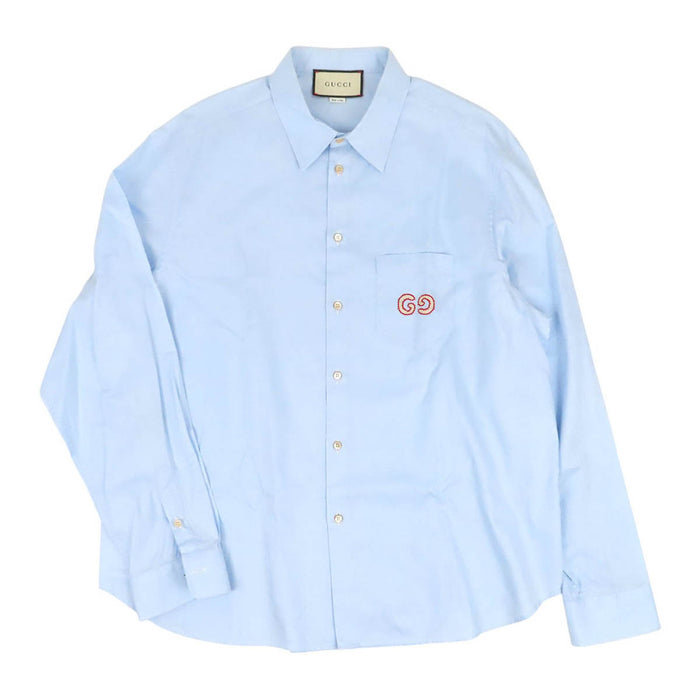GUCCI  
标志刺绣棉质  
GG刺绣牛津衬衫