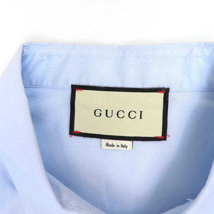 GUCCI  
标志刺绣棉质  
GG刺绣牛津衬衫