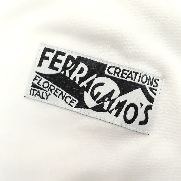 Salvatore Ferragamo 
クルーネック コットン混 シルク混 
ロゴ 半袖 Tシャツ