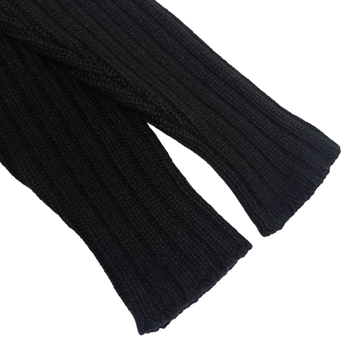CHROME HEARTS  
CH Plus Croix Boule Patch Cuir Col V Côtelé  
Pull à Capuche Cachemire avec Patch Croix