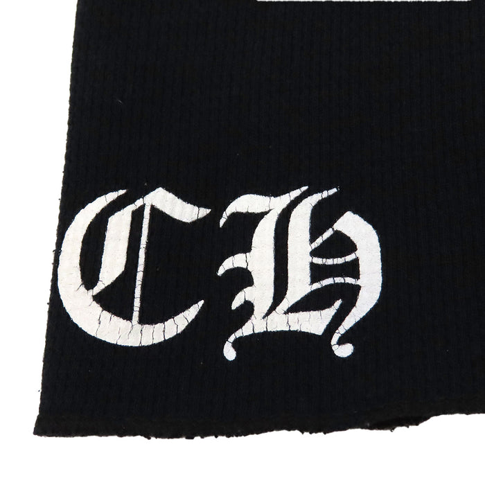 CHROME HEARTS 
オールドモデル CH ロゴ スクロールラベル ワッフル 
ダガー プリント ロングスリーブ Tシャツ