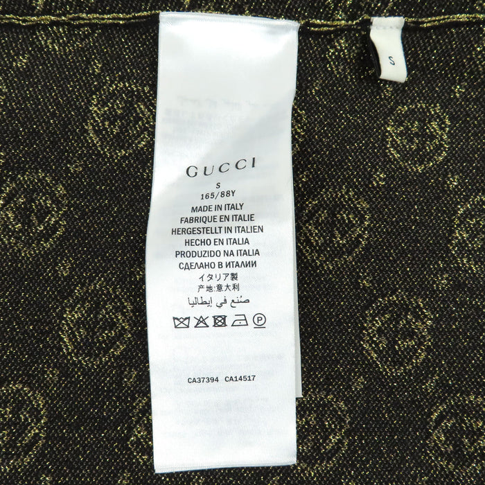 GUCCI  
全身印花标志  
GG 闪光短袖针织衫