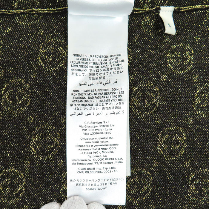 GUCCI 
ロゴ 総柄 
GG ラメ ショートスリーブ ニット