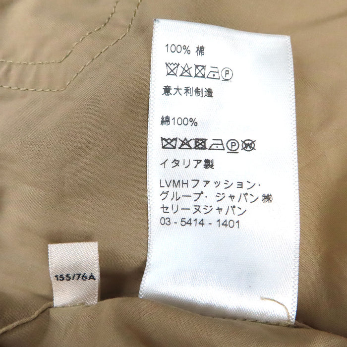 CELINE 
Abito safari a linea A in cotone con bottoni logo