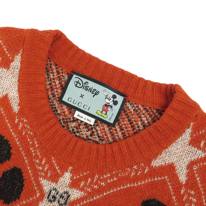 GUCCI Disney Mickey Mouse All-Over Pattern Wool Alpaca Blend Disney Collaboration Mickey Mouse GG Sweater