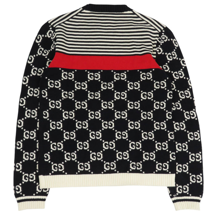 GUCCI 
ロゴ 
GG ジャガード ボーダー ニット