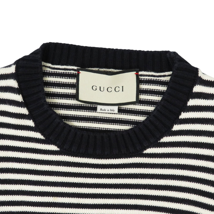 GUCCI 
ロゴ 
GG ジャガード ボーダー ニット