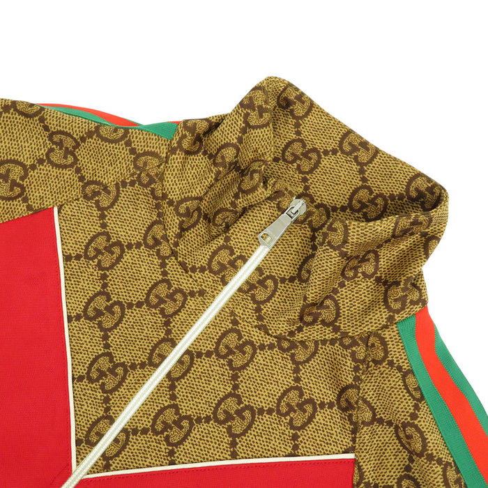 GUCCI 
総柄 
GG プリント テクニカル ジャージー セットアップ 
シェリーライン