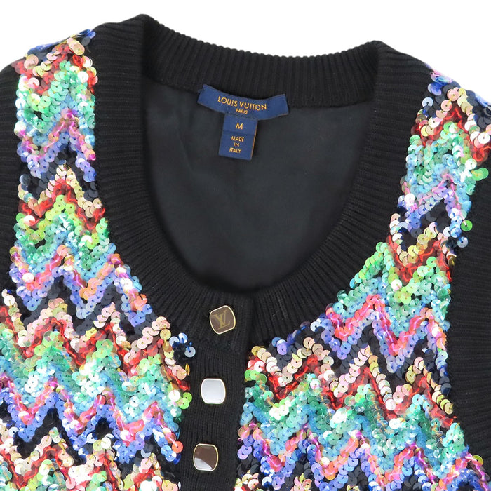 LOUIS VUITTON  
Gilet en laine à paillettes multicolores LV ZIGZAG