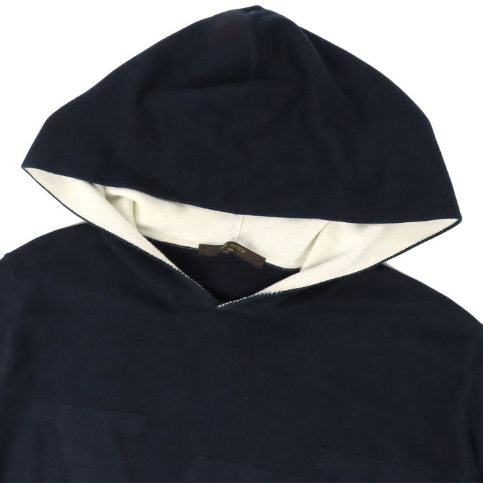 LOUIS VUITTON 
Sweat à capuche en coton 
Veste à capuche en maille avec logo LV