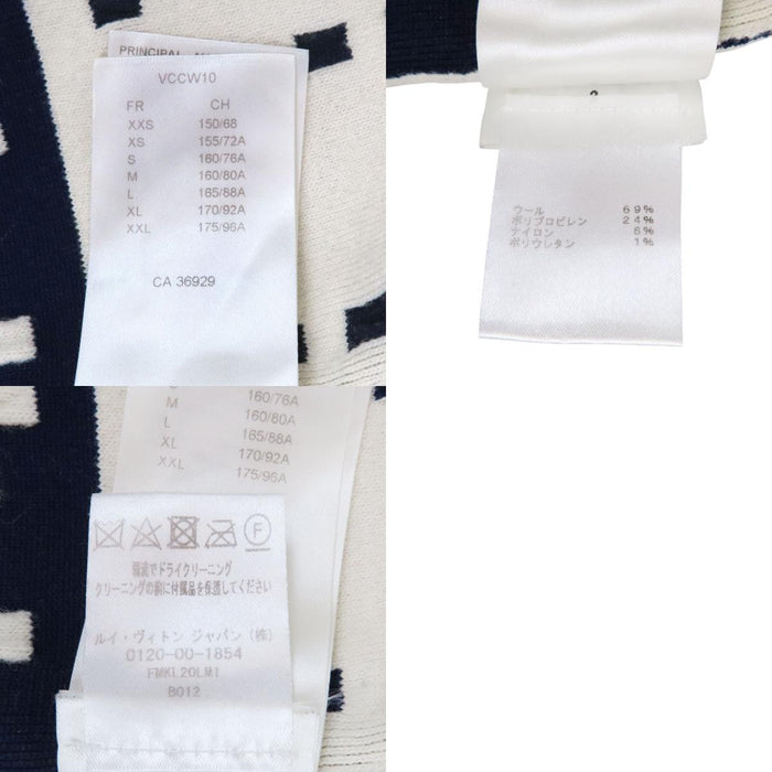 LOUIS VUITTON 
LV ロゴボタン 
シグネチャー チャンキー ストライプ ニット