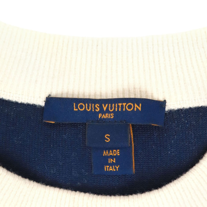 LOUIS VUITTON 
LV ロゴボタン 
シグネチャー チャンキー ストライプ ニット