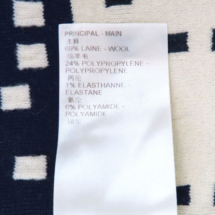 LOUIS VUITTON 
LV ロゴボタン 
シグネチャー チャンキー ストライプ ニット