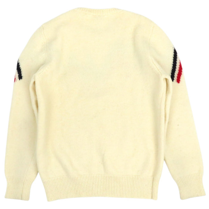 MONCLER  
Large Logo Knit Nylon Wool Alpaca  
Crewneck Tricot Sweater