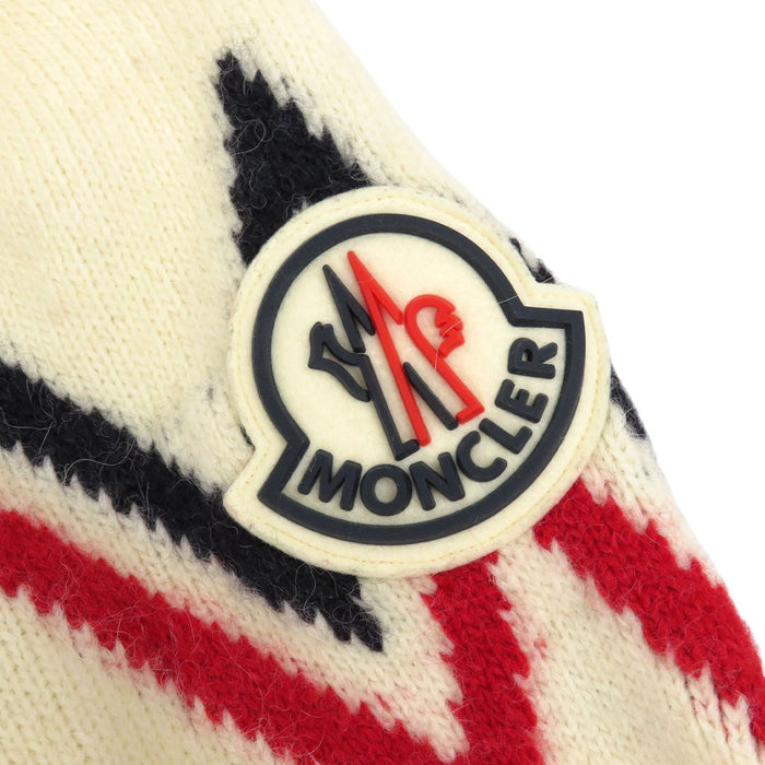 MONCLER  
Large Logo Knit Nylon Wool Alpaca  
Crewneck Tricot Sweater