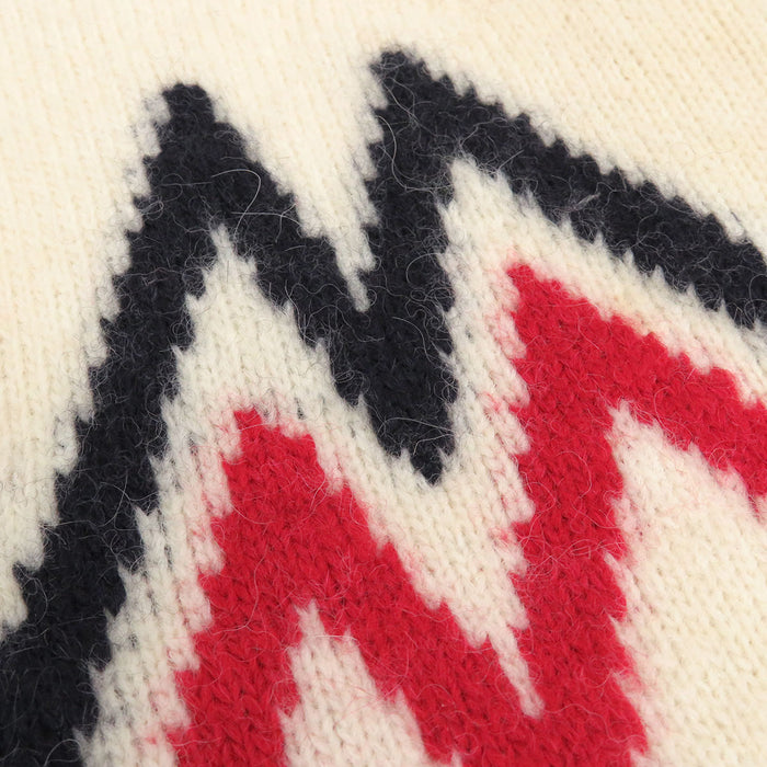 MONCLER  
Pull col rond en maille avec grand logo, nylon, laine, alpaga