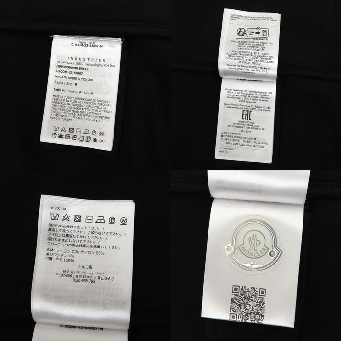 MONCLER  
24SS écusson tricot ligne latérale  
veste de survêtement à fermeture éclair ouverte