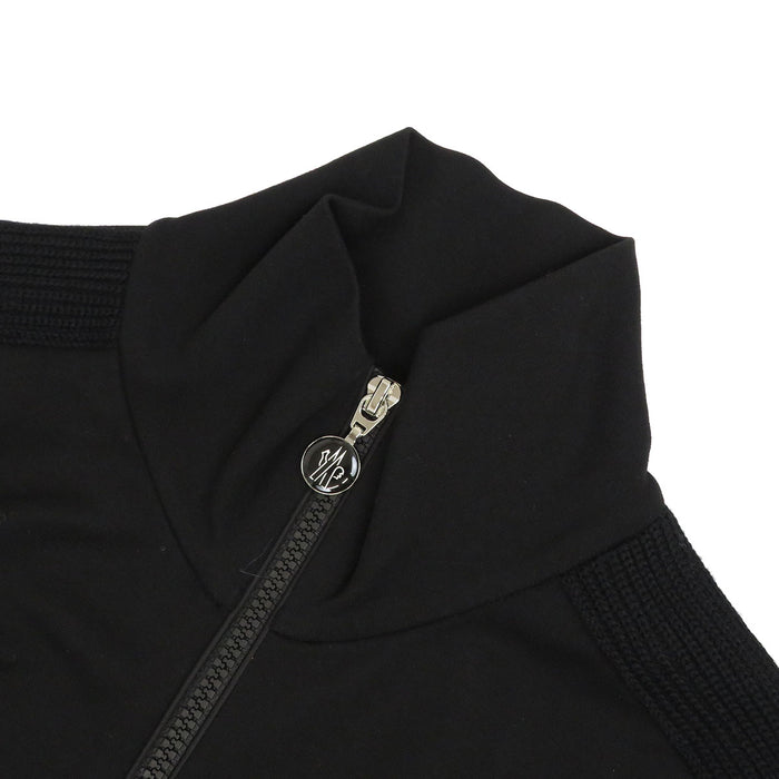 MONCLER  
24SS écusson tricot ligne latérale  
veste de survêtement à fermeture éclair ouverte