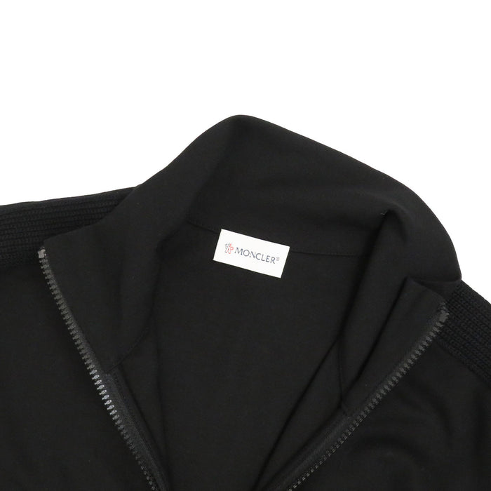 MONCLER  
24SS écusson tricot ligne latérale  
veste de survêtement à fermeture éclair ouverte
