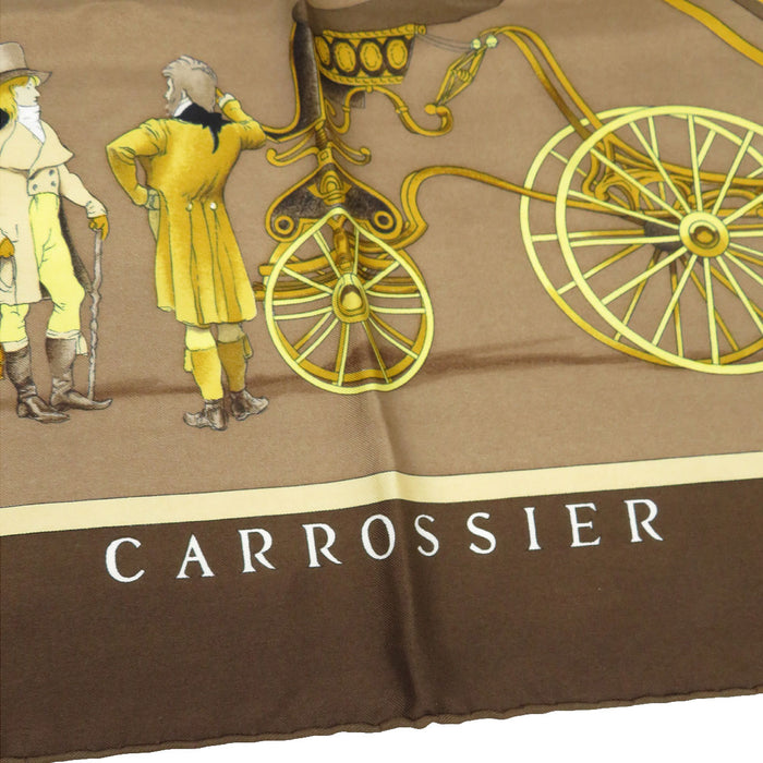 HERMES 
Silk Large 
Carré 90 CARROSSIER Carriage Scarf