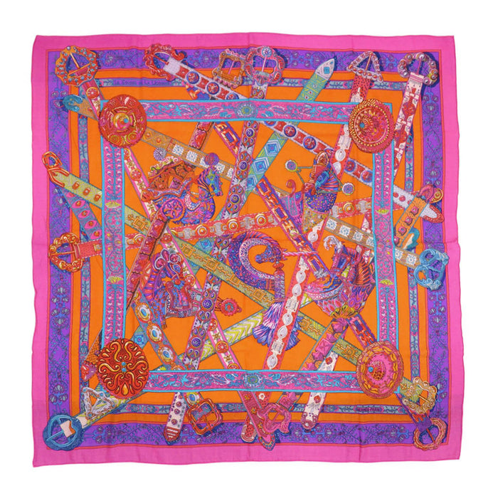 HERMES  
Carré 140 Cashmere Silk  
Carré Jean LE SONGE DE LA LICORNE Dream of the Unicorn