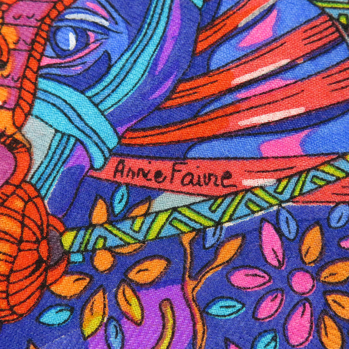 HERMES 
カレ140 カシミヤ シルク 
カレジェアン LE SONGE DE LA LICORNE ユニコーンの夢想