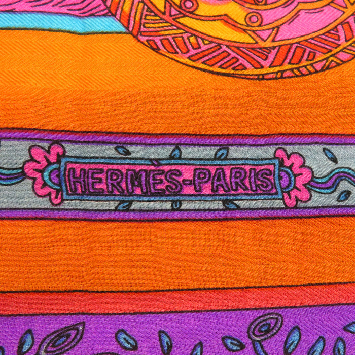 HERMES 
カレ140 カシミヤ シルク 
カレジェアン LE SONGE DE LA LICORNE ユニコーンの夢想
