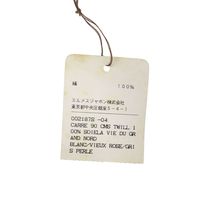 HERMES 
スカーフ 大判 シルク 
カレ 90 LA VIE DU GRAND NORD 大きな北の人生