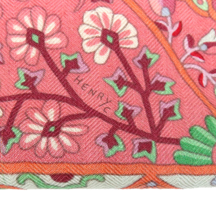 HERMES  
Carré 140 開司米 絲綢  
Carré Jean 花開鳥國 圍巾  
Au Pays des Oiseaux Fleurs