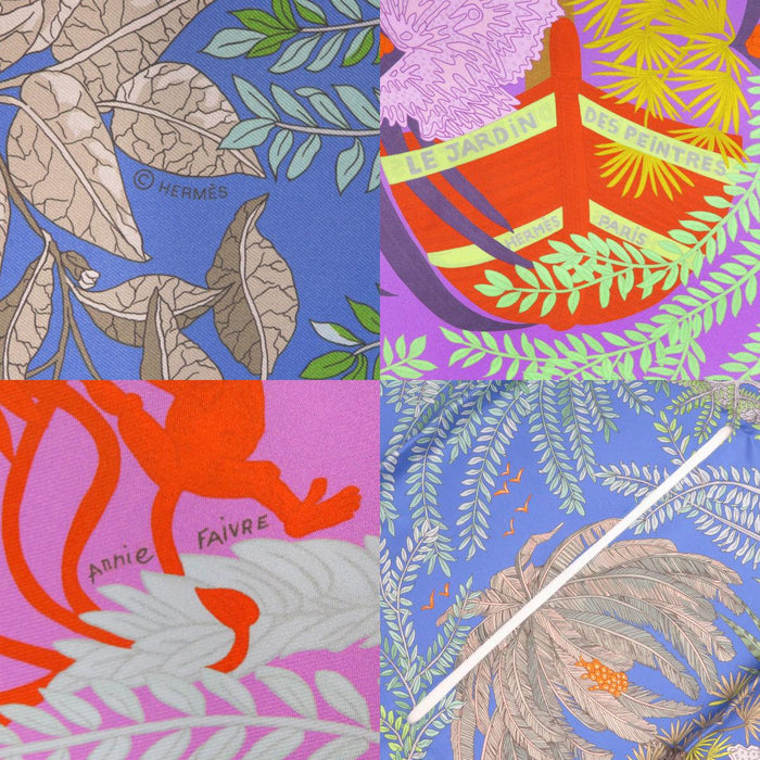 HERMES 
画家たちの庭 スカーフ シルク 大判 
カレ ドサール ダブルフェイス Le Jardin de Peintres ポン
