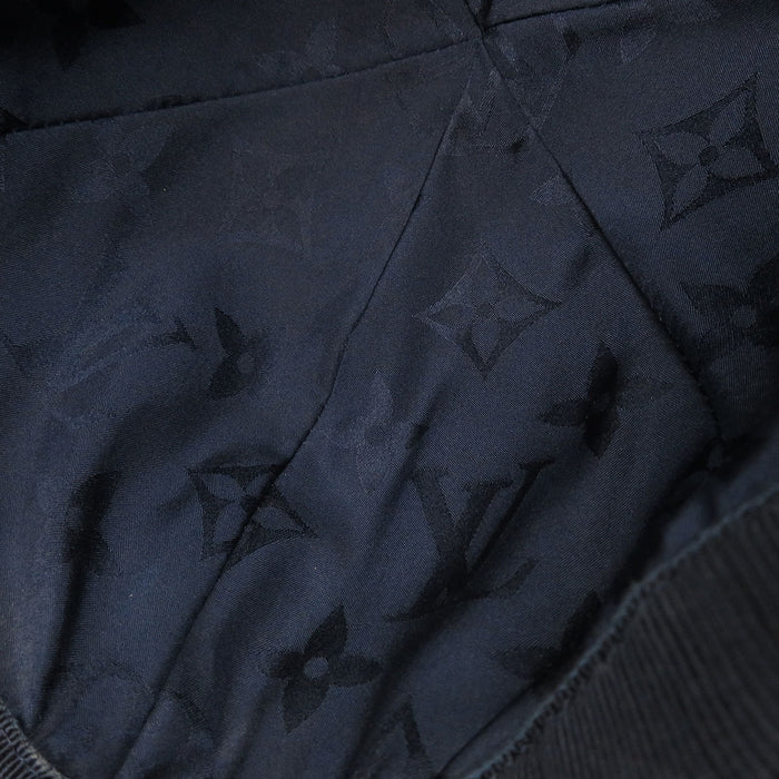 LOUIS VUITTON 
LV Logo All-Over Pattern 
Monogram Denim Leather Cap