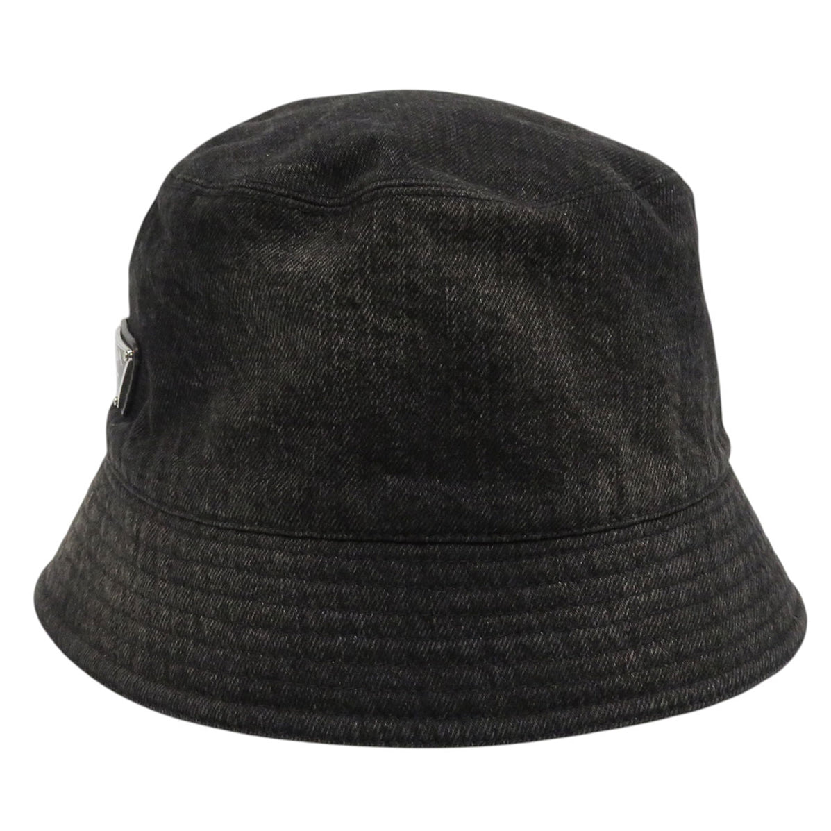 PRADA Vintage-style Cotton Triangle Logo Denim Bucket Hat– TS Trading ...