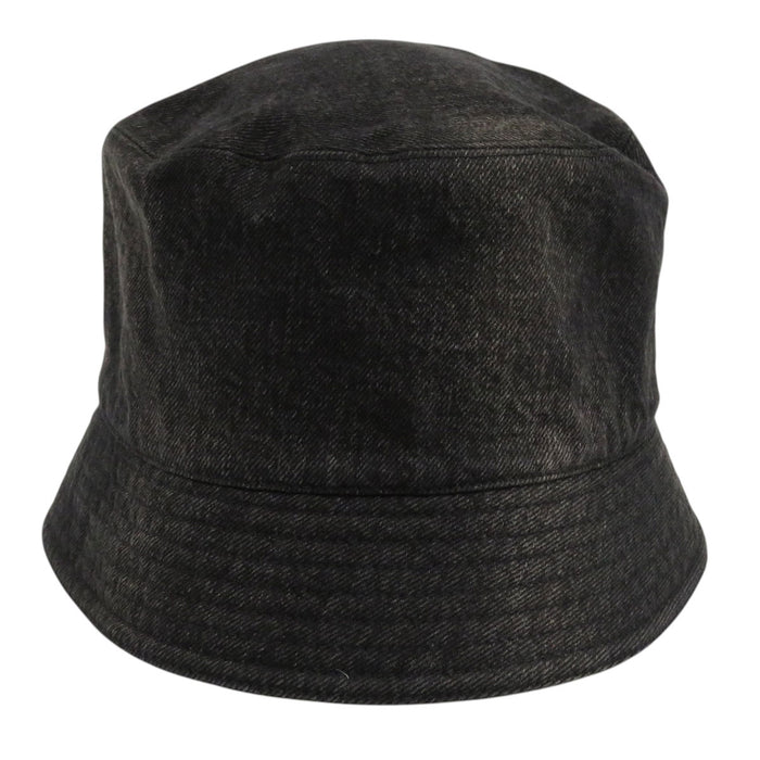 PRADA Vintage-style Cotton Triangle Logo Denim Bucket Hat
