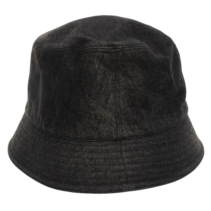 PRADA Vintage-style Cotton Triangle Logo Denim Bucket Hat