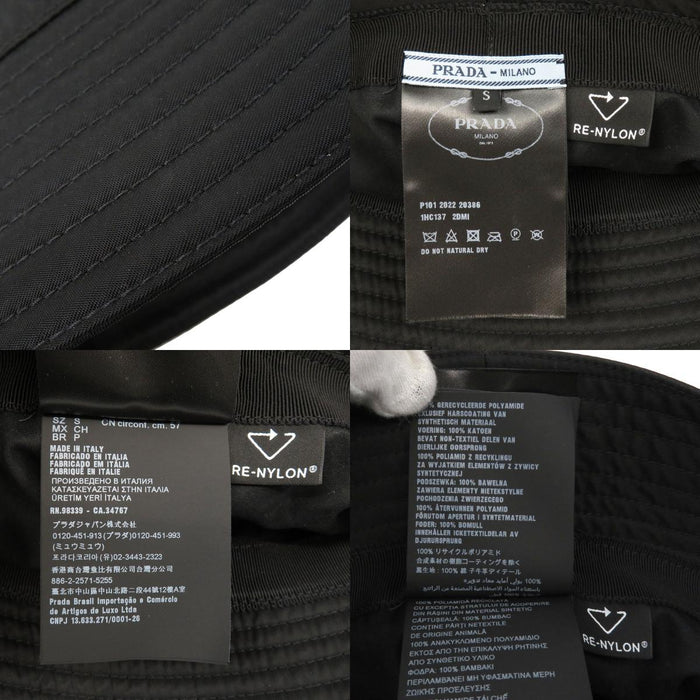 PRADA  
Chapeau seau Re-Nylon avec logo triangulaire