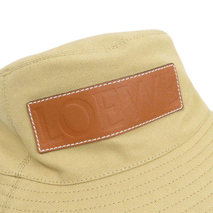 LOEWE  
Paula's Ibiza Strap Bucket Hat  
Logo Leather Patch Fisherman Hat