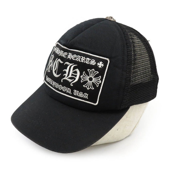 CHROME HEARTS  
贴布网眼 CH十字 十字球 棉质  
CH 标志 刺绣 追踪帽