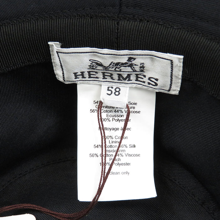 HERMES  
Écusson coton  
Chapeau bob Fred Punk H