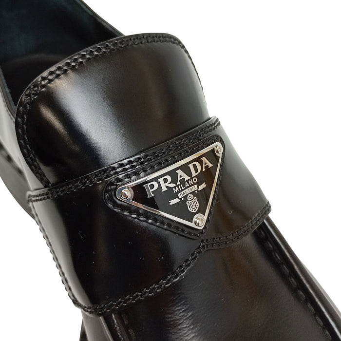 PRADA  
三角标志 1D246M  
巧克力色拉丝皮乐福鞋