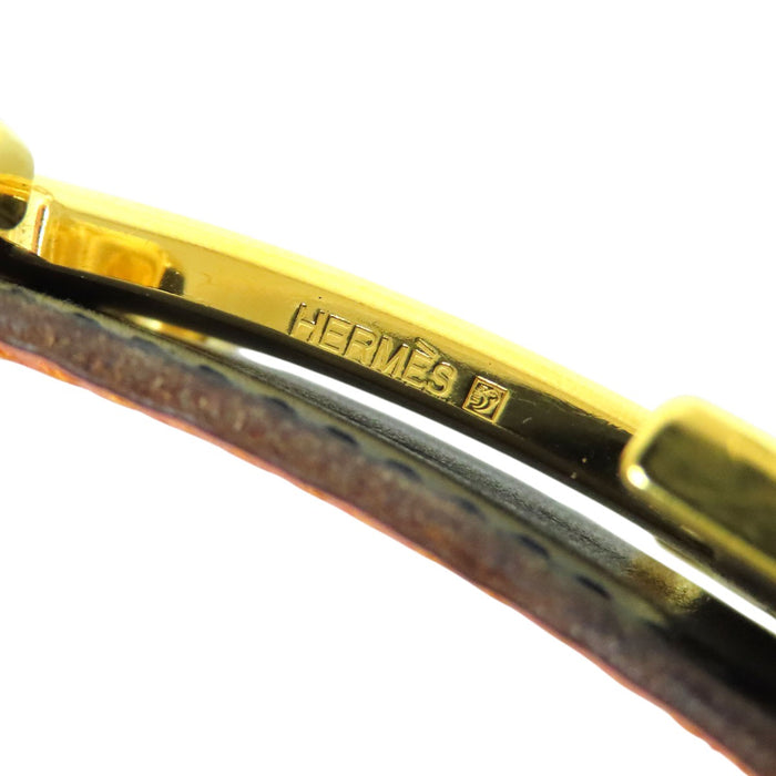 HERMES 
アッシュ □J刻印 ゴールドカラー金具 
H バックル リバーシブル レザー ベルト 32MM