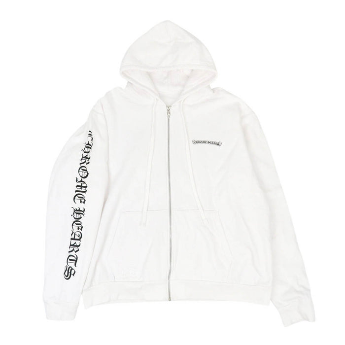 CHROME HEARTS  
CH 袖标志 匕首拉链 卫衣 棉质 加绒  
滚动标签 印花 拉链连帽衫