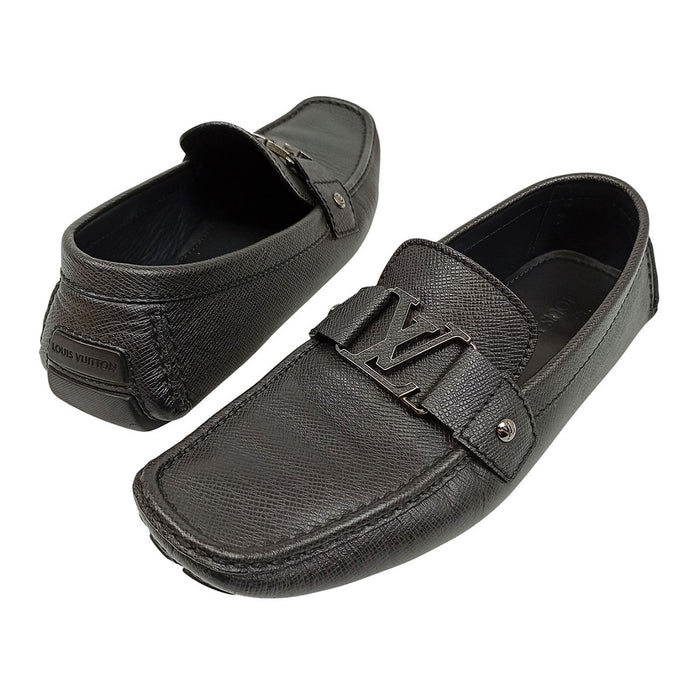 LOUIS VUITTON  
LV Logo 2016 Noir Loafers  
Monte Carlo Line Driving Shoes