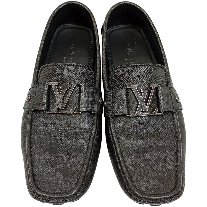LOUIS VUITTON  
LV Logo 2016 Noir Loafers  
Monte Carlo Line Driving Shoes