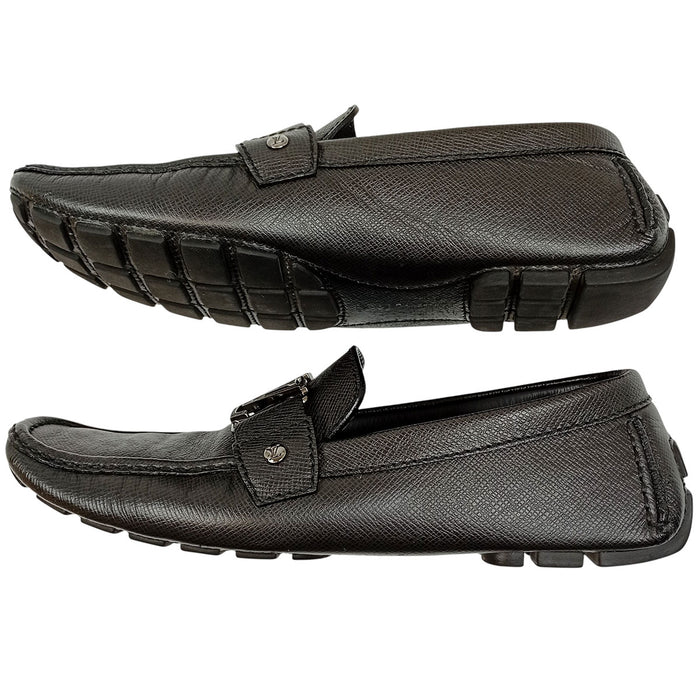LOUIS VUITTON  
LV Logo 2016 Noir Loafers  
Monte Carlo Line Driving Shoes