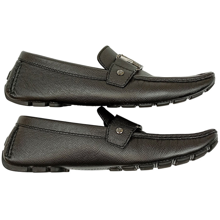 LOUIS VUITTON  
LV Logo 2016 Noir Loafers  
Monte Carlo Line Driving Shoes
