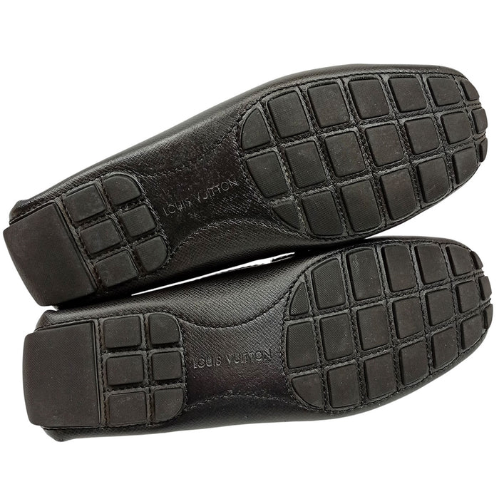 LOUIS VUITTON  
LV Logo 2016 Noir Loafers  
Monte Carlo Line Driving Shoes