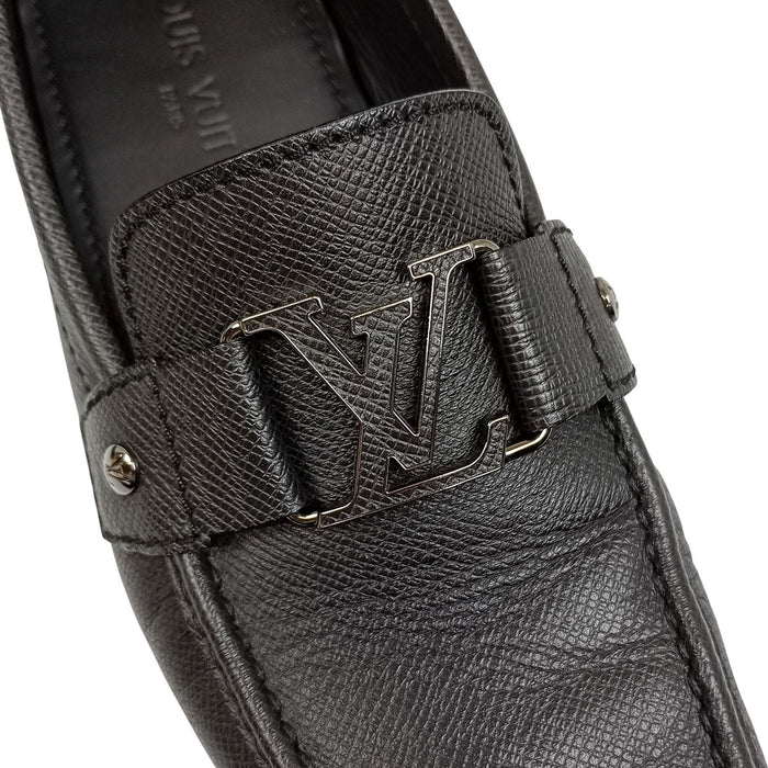 LOUIS VUITTON  
LV Logo 2016 Noir Loafers  
Monte Carlo Line Driving Shoes
