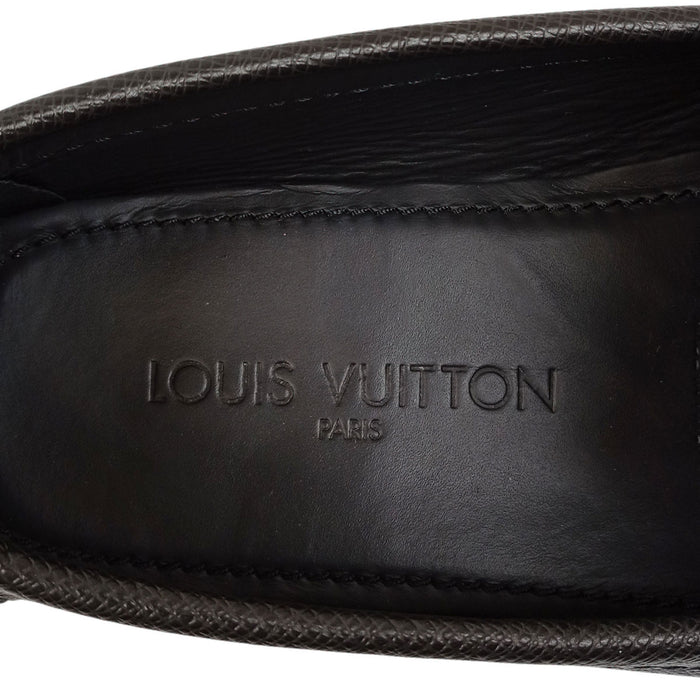 LOUIS VUITTON  
LV Logo 2016 Noir Loafers  
Monte Carlo Line Driving Shoes