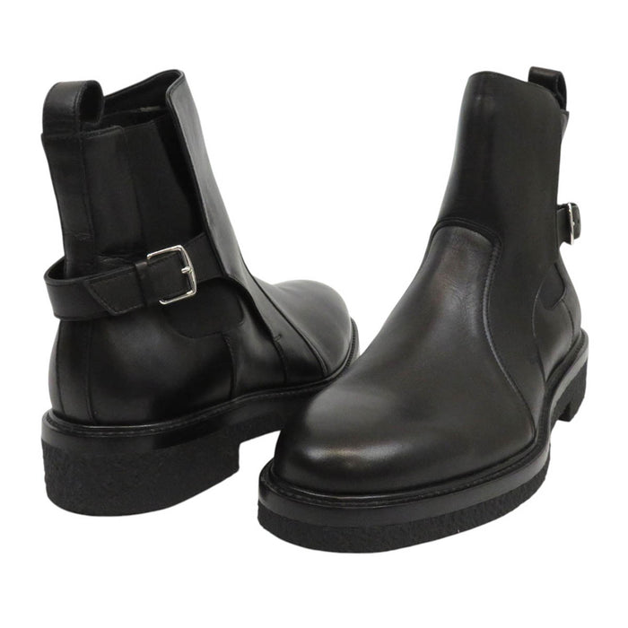 HERMES  
Ceinture en cuir à élastiques latéraux avec métal couleur argent  
Bottes cheville Distance