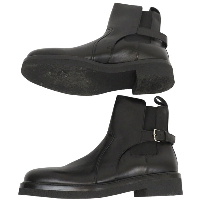 HERMES  
Ceinture en cuir à élastiques latéraux avec métal couleur argent  
Bottes cheville Distance